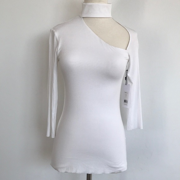 Bailey 44 Tops - Bailey44 White Asymmetrical Top